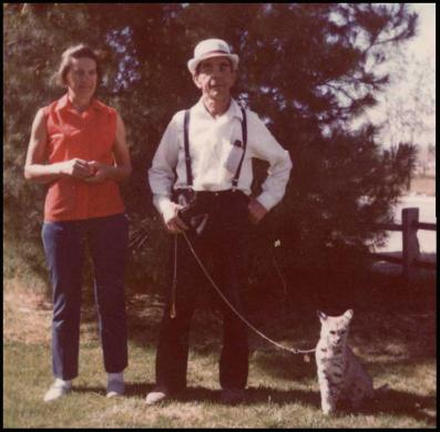 photo of Dorothy, Hubert, and the bobcat