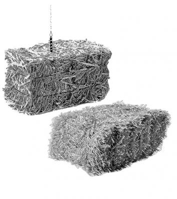 A clip art image of a birthday candle on a hay bale