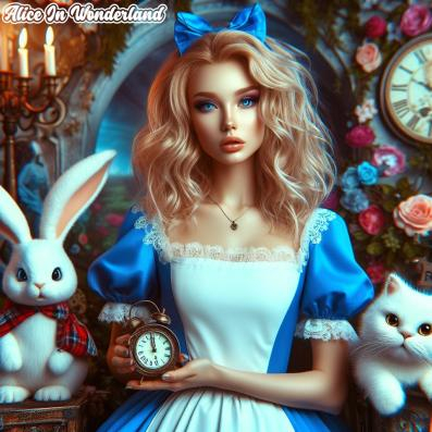 Alice in Wonderland and friends Poser by best friend Angel.