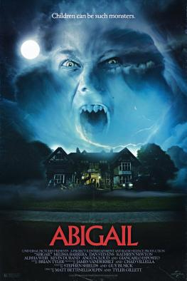 A custom made movie poster for the horror movie, "Abigail"