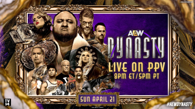 Title card for AEW's "Dynasty"