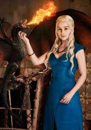 Daenerys and Flaming Baby Dragon Image