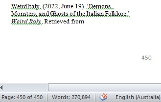An updated view of the last page of the dictionary