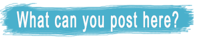 What can you post