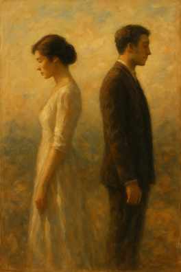 A sonnet, exploring the silent weight of a forbidden love.