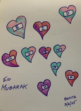 Colorful hearts for Eid