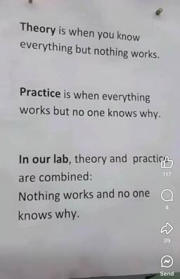 At least this wasn't how our lab was at work