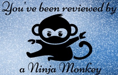 Ninja Review on blue background