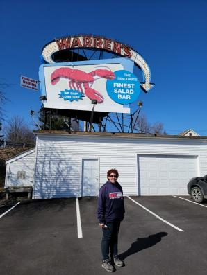 Me in front of Warren's. 