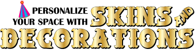 Party Central Header: Skins & Decorations
