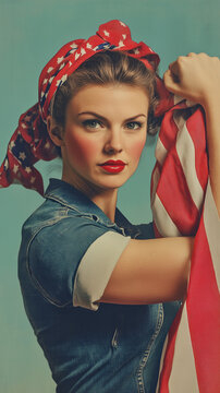 A depiction of Rosie the Riveter