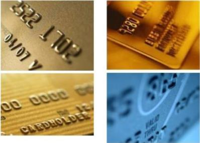 Close up photos of credit cards.
