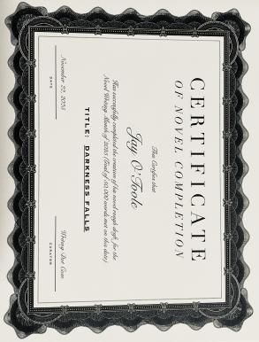 Certificate for Novel-Writing Month 2025