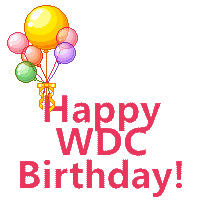 For wishing a happy WDC birthday!