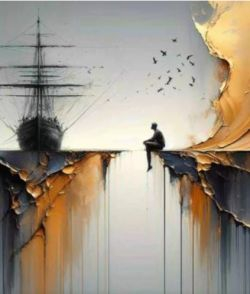 A boy dreams of a sailing ship in another world.