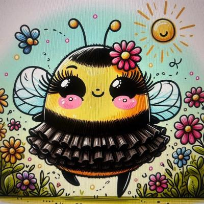 Fancy Bee all dressed up.