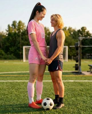 Drew and Jenny, the soccer girl
