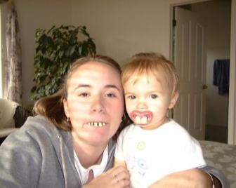 BUBBA ~ Bubba teeth. Me & Lindsay, long ago...