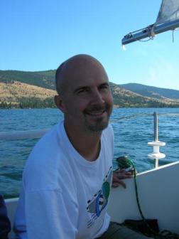What a hunk! ~ Erik sailing on Flathead Lake, Summer 2006.