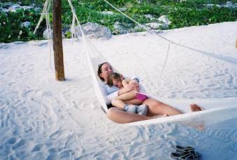 So relaxing! ~ Lindsay fell asleep with me in this hammock at a ecopark called Xel-ha. It was so relaxing in the hammocks, I didn't want to get up when it was time to go...
