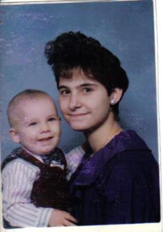 Me & Zach His 1st Birthday ~  Nov. 1995. My first son, Zach's, 1st birthday! 