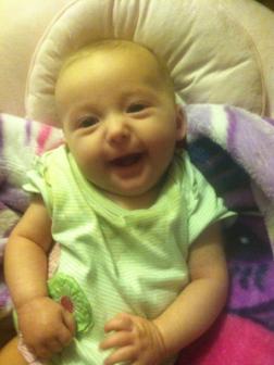01-13-2013 ~  Grinning at Mommy being silly. 