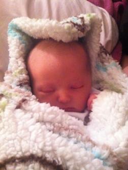 10-24-2012 ~  All bundled up for a nap! 