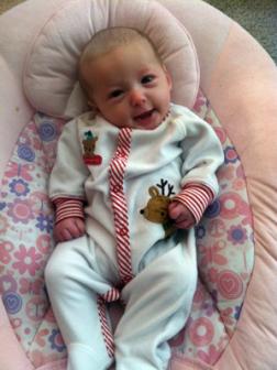 12-17-2012 ~  Rosalie in her reindeer outfit! 