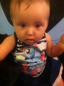 May 16, 2013 ~  Rosalie loves My Little Pony, and really rocks the blue wings. *Bigsmile* 
