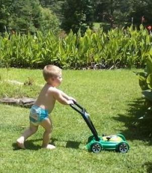 Kaden Cuts Grass ~  No description included. 