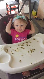 Rita loves English Peas! ~  No description included. 