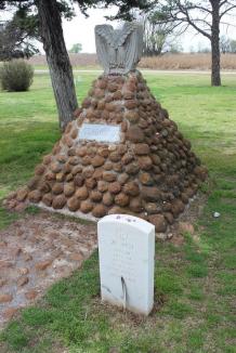 Geronimo's Grave, Fort Sill, Lawton, Oklahoma ~ For some reason, I was drawn to visit his gravesite.  In the foreground of the photo is the headstone for one of his nine wives, Zi-Yeh.  Geronimo was a great Apache warrior and leader.  Yes he killed many people, but in almost every case, it was in retaliation for attacks on his people.  He died in 1909 from pneumonia after falling from his horse and laying on muddy ground overnight.  He lived to be almost 80, an amazing number for that era.
