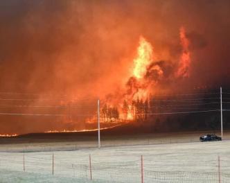  ~ The BobCat fire in Roundup. Taken from Ambush Road at 5:30 PM by Troy Evans, Blockhorse Designs, 9/5/20.