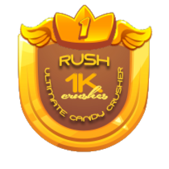 1,000 CANDY CRUSHES ~     1,000 CANDY CRUSHES  

This will be awarded to players who crushed a total of 1,000 candies.

 Note: This award will be entitled to MULTIPLE players 

*AwarenessRB*PRIZE:
 1 Merit Badge of Winners' Choice
1K worth of GC to  [Link To Item #2243684]  
  