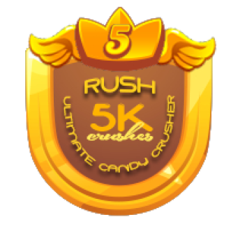 5K CRUSHES ~     5,000 CANDY CRUSHES  

This will be awarded to players who crushed a total of 5,000 candies.

 Note: This award will be entitled to MULTIPLE players 

*AwarenessRB*PRIZE:
 1 Merit Badge of Winners' Choice
10K worth of GC to  [Link To Item #2243684]  
  