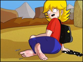 Chapter 17 - Illustration 1 ~ The other shoe hit me smack in the face. Now her pinkish toes curled like there was no tomorrow, and a smile appeared on her face. Ooh… Maybe I should…