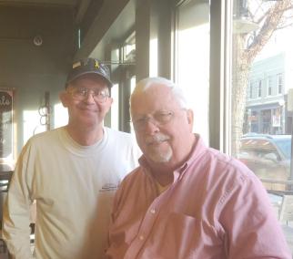 Mike Livingston and I at dinner ~  No description included. 